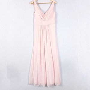Bill Levkoff Petal Pink Chiffon Blush Bridesmaid Gown